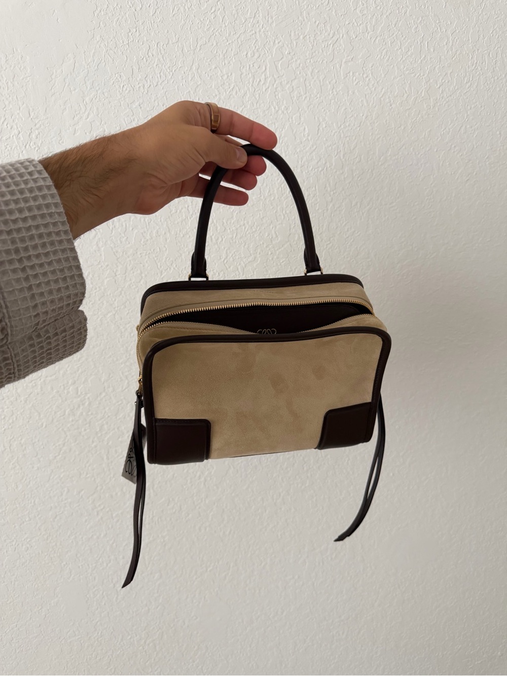 Loewe Small Amazona 180 bag in Suede